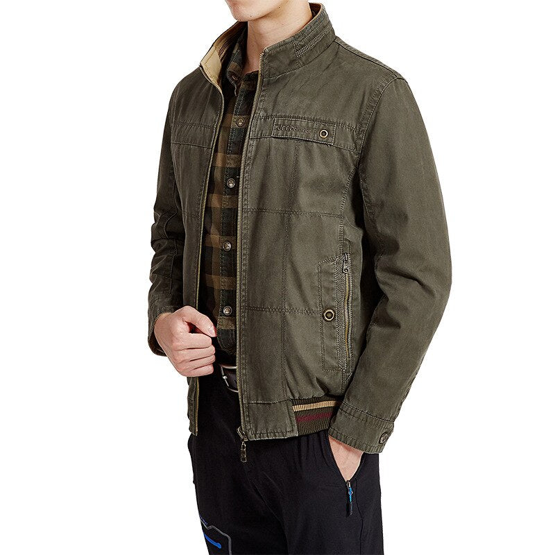 Chaqueta hombre verde militar