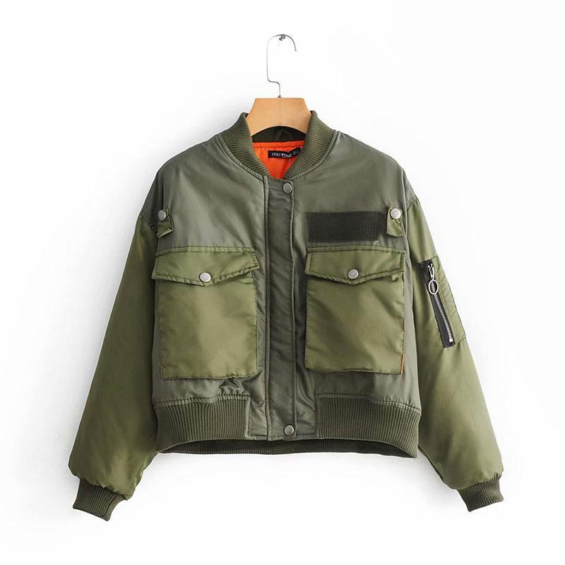 Chaqueta invierno verde militar hombre