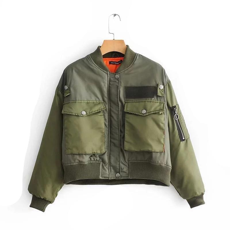 Chaqueta invierno verde militar hombre