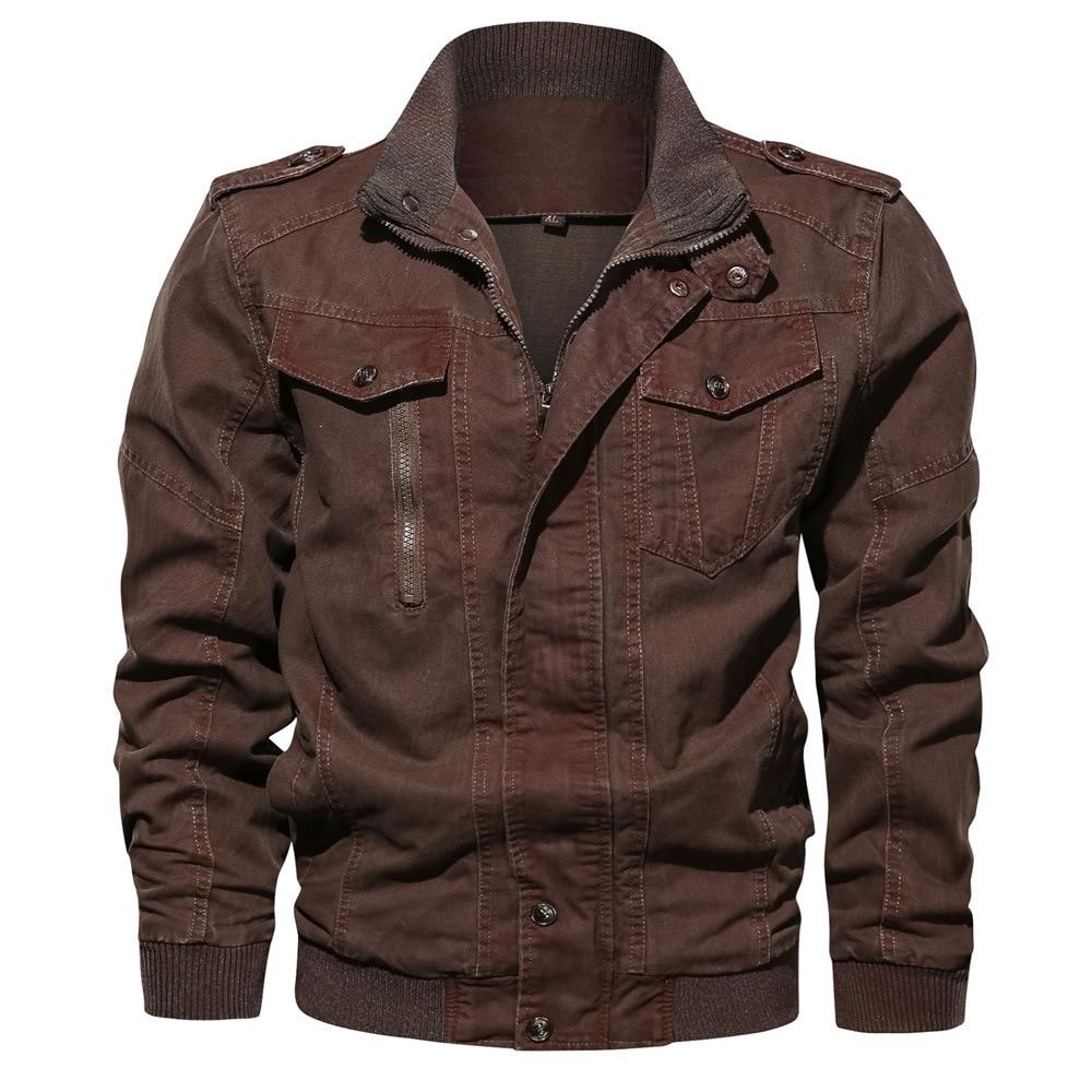 Chaqueta militar azul hombre