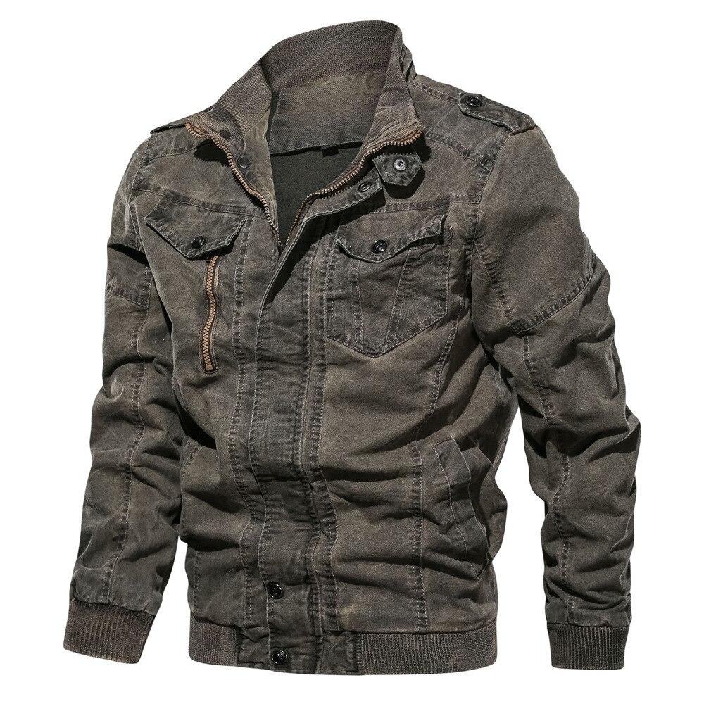 Chaqueta militar azul hombre