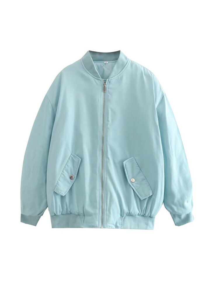 Chaqueta militar azul para mujer