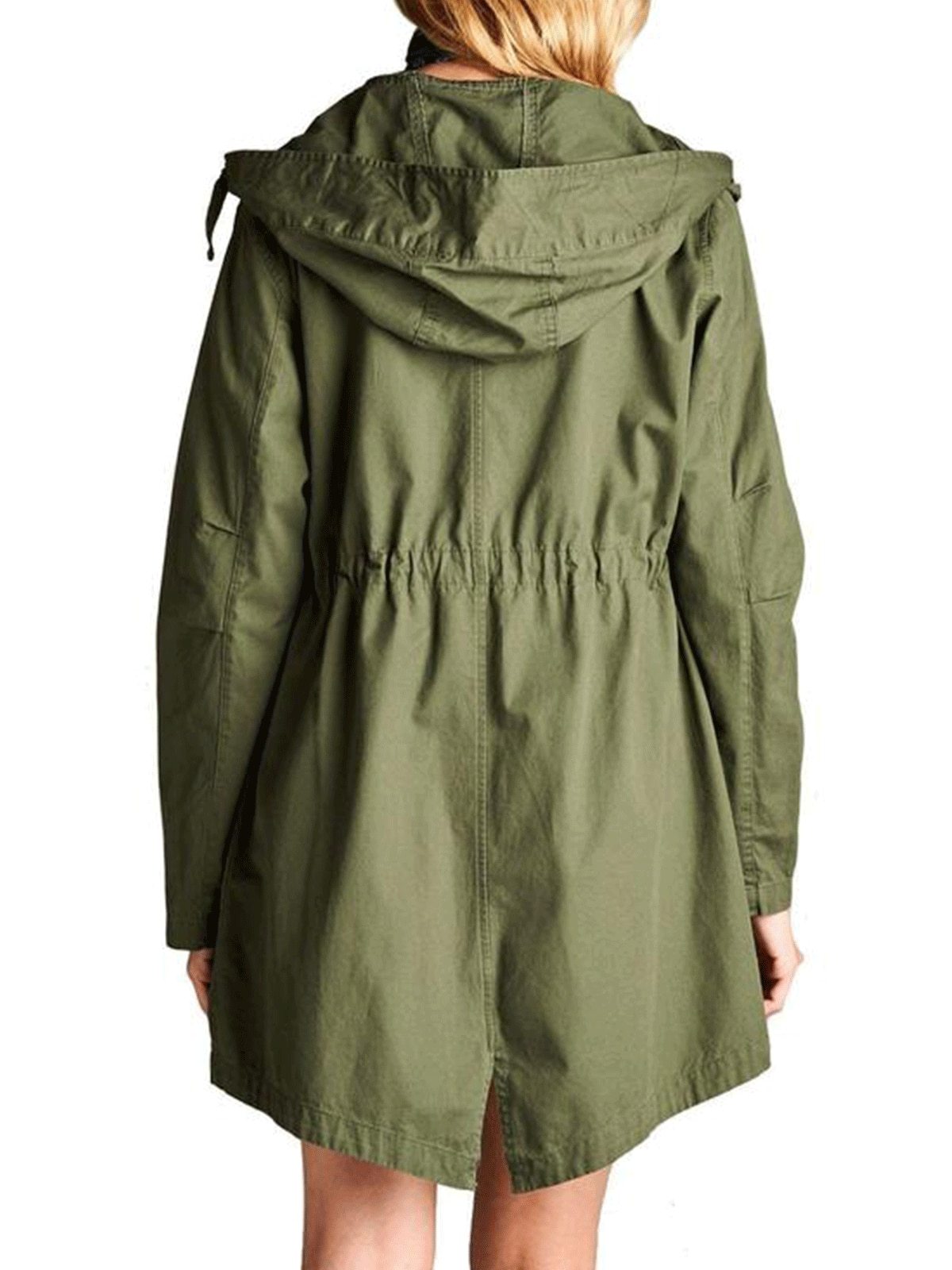 Chaqueta militar caki mujer
