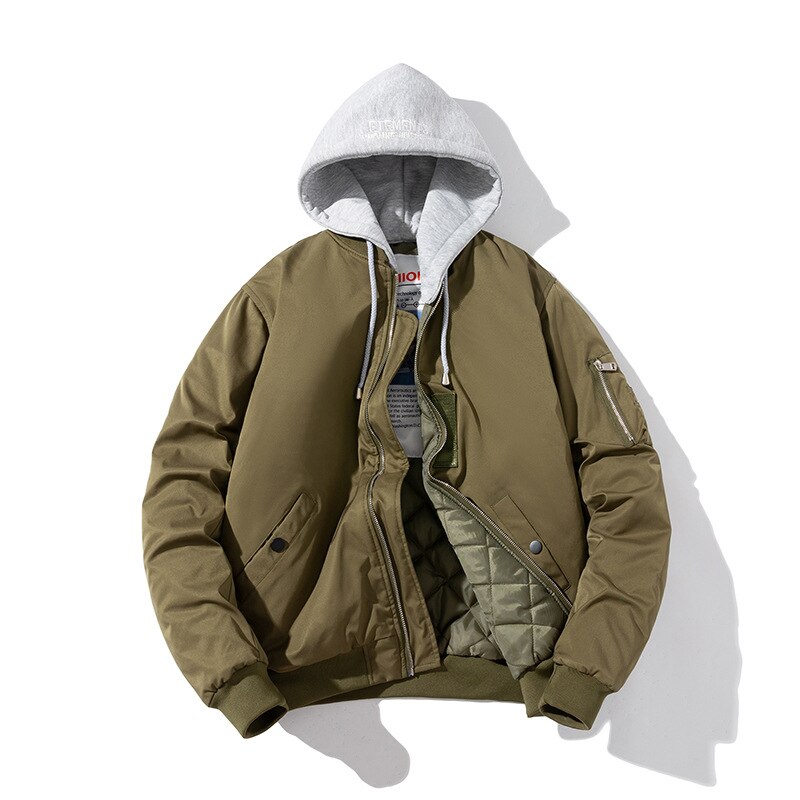 Chaqueta militar capucha hombre