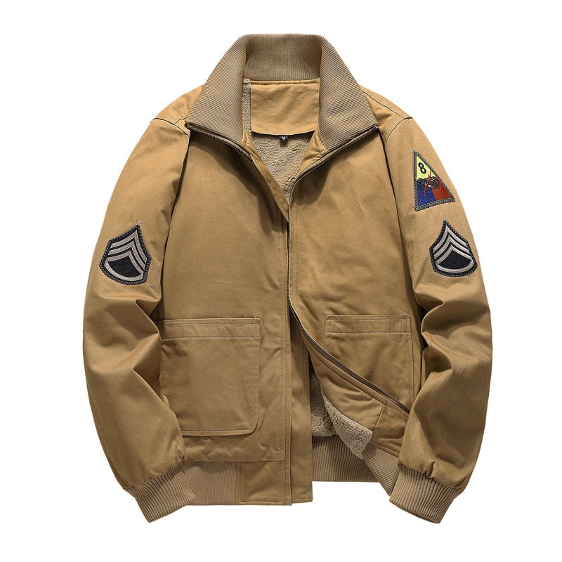 Chaqueta militar caqui hombre