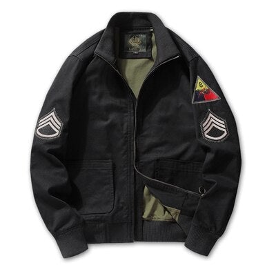 Chaqueta militar con parches hombre