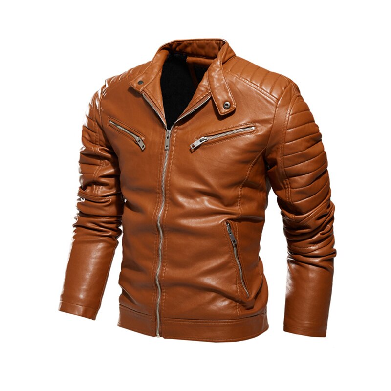 Chaqueta militar hombre cuero