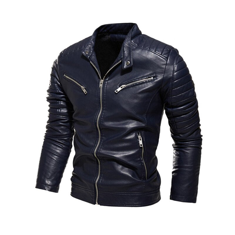 Chaqueta militar hombre cuero