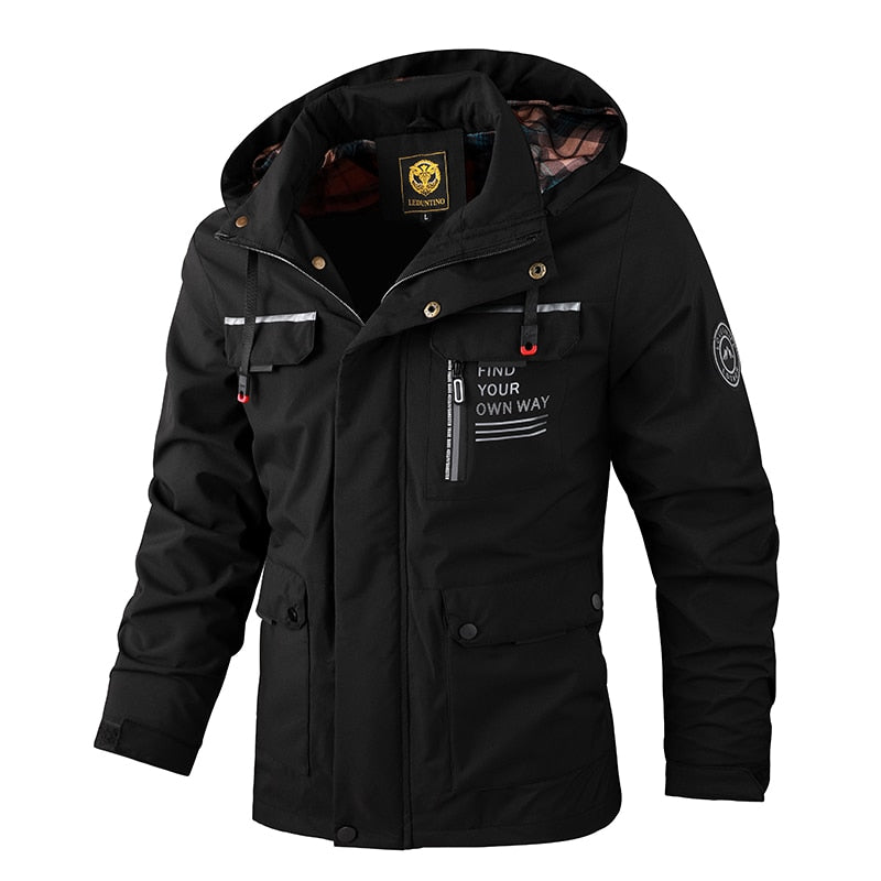 Chaqueta militar hombre moda oliva