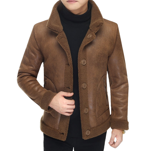 Chaqueta militar marron hombre