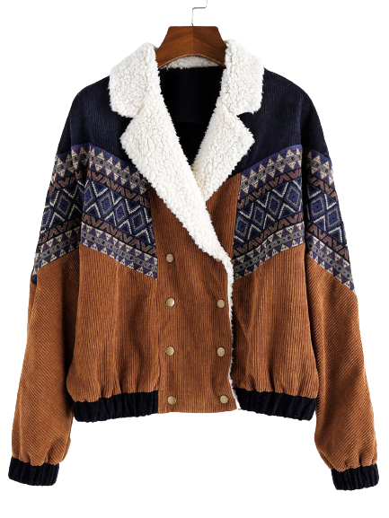 Chaqueta militar marron mujer