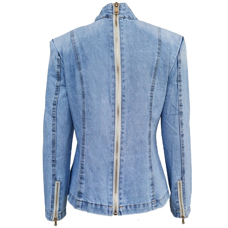 Chaqueta militar mujer azul