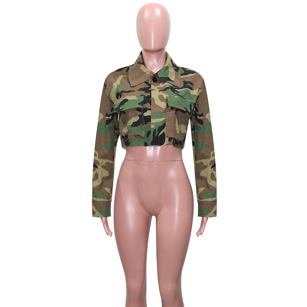 Chaqueta militar mujer corta