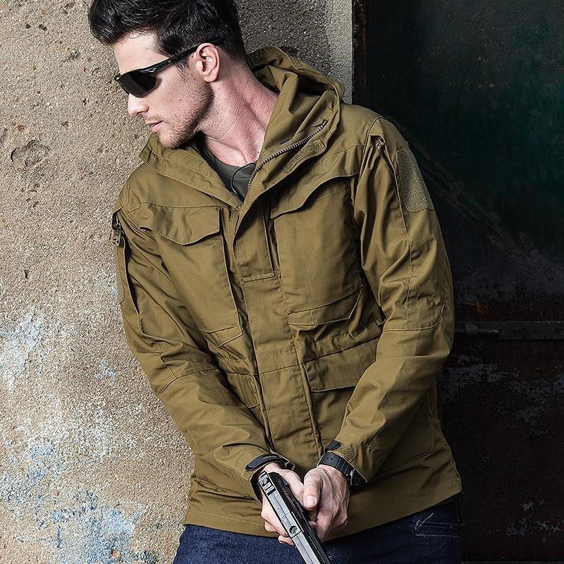 Chaqueta militar verde hombre