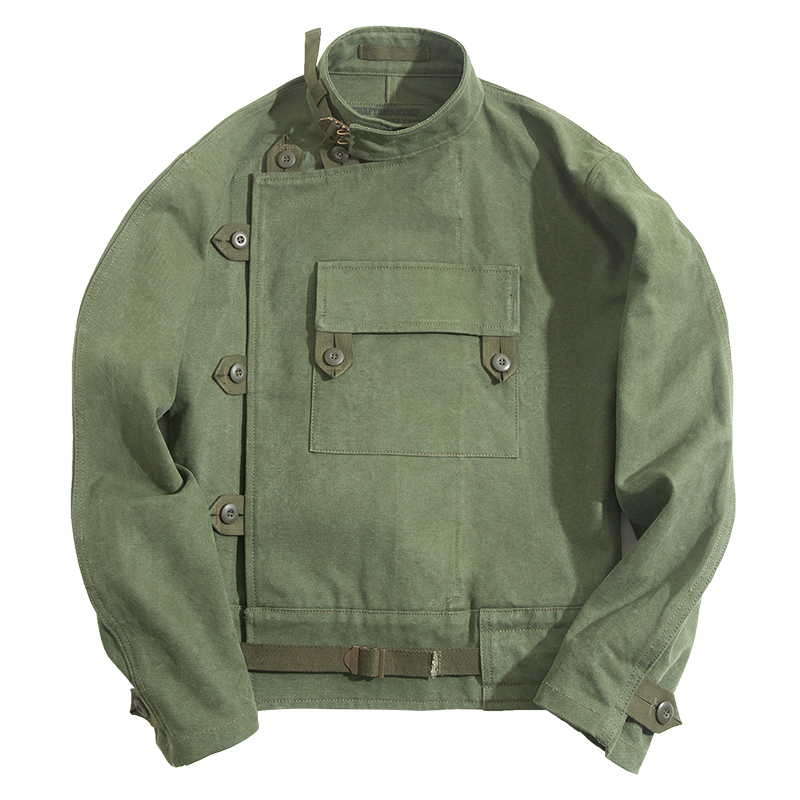 Chaqueta militar verde oliva hombre