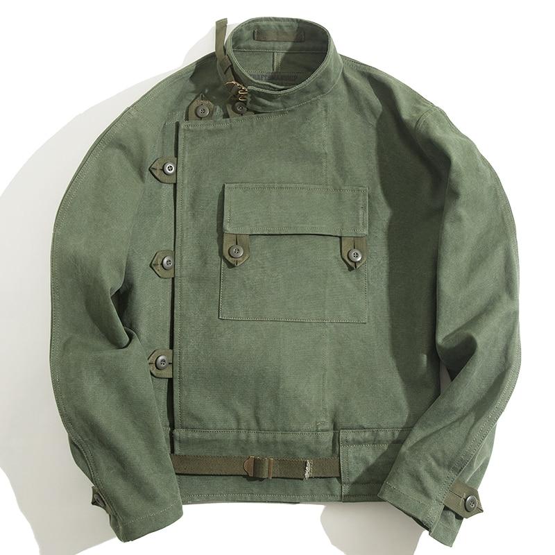 Chaqueta militar verde oliva hombre