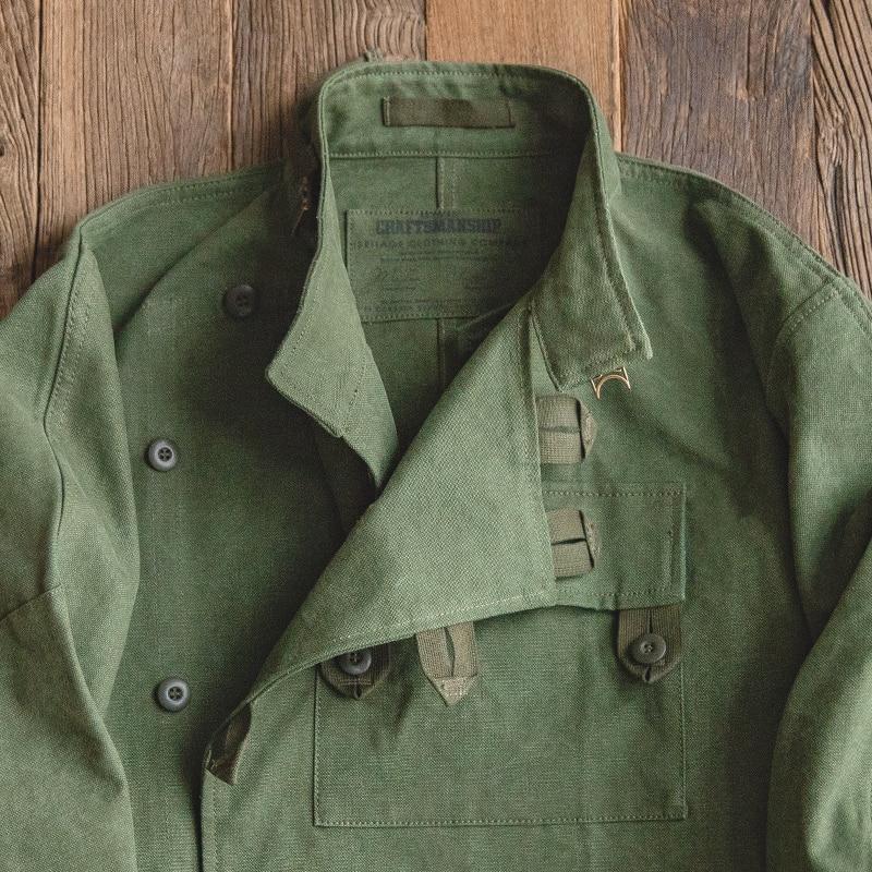 Chaqueta militar verde oliva hombre