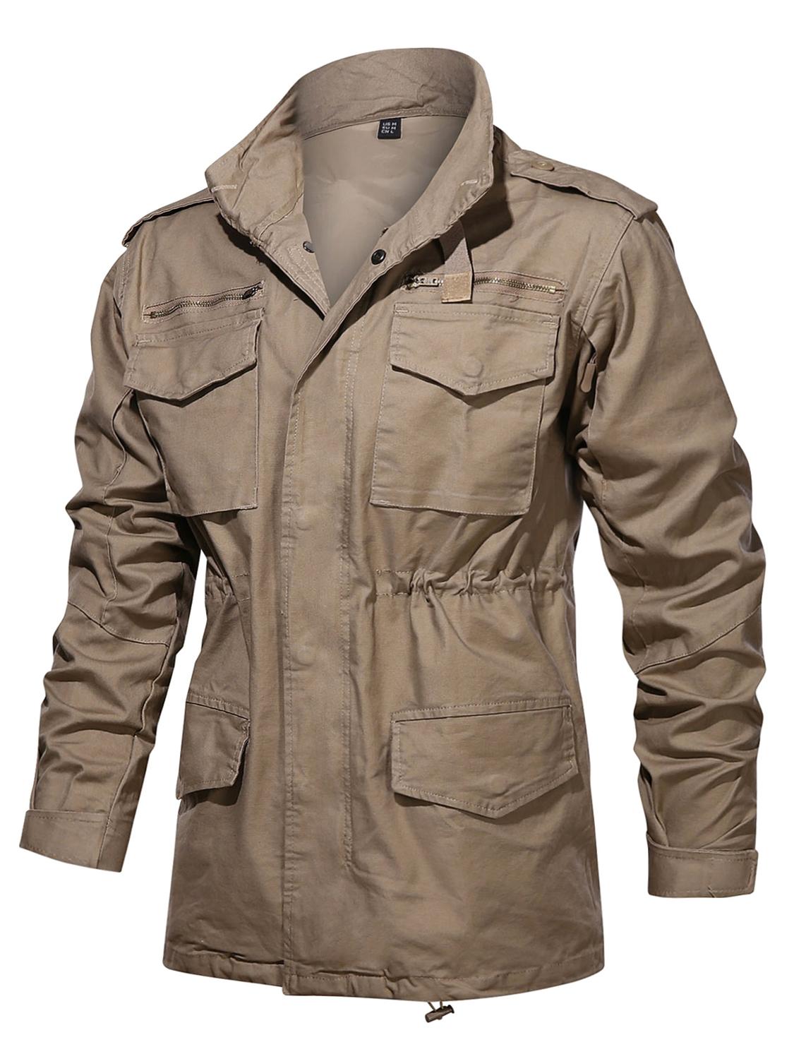 Chaqueta mujer verde kaki estilo militar