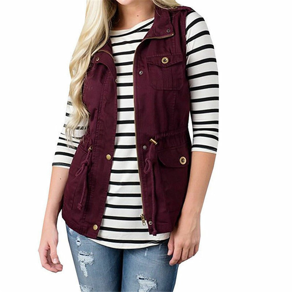 Chaqueta mujer verde militar desigual