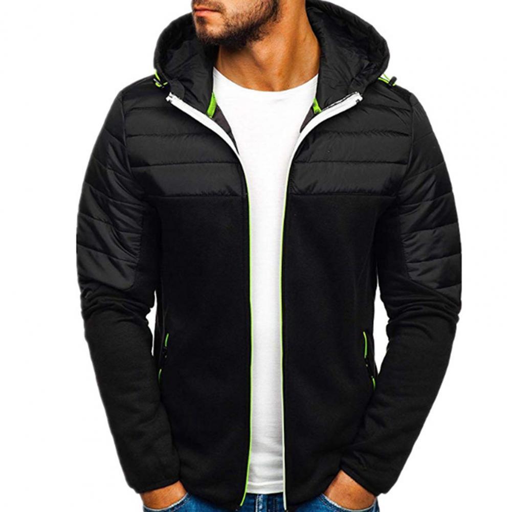 Chaqueta negra corte militar hombre