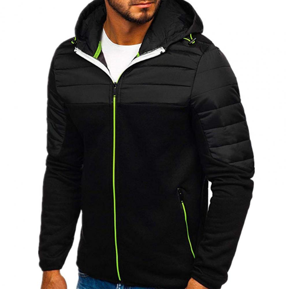 Chaqueta negra corte militar hombre