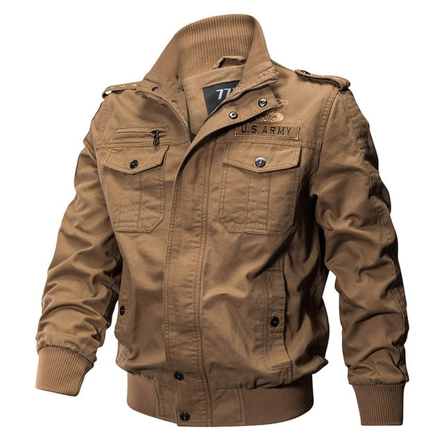 Chaqueta ropa tipo militar para hombre caqui