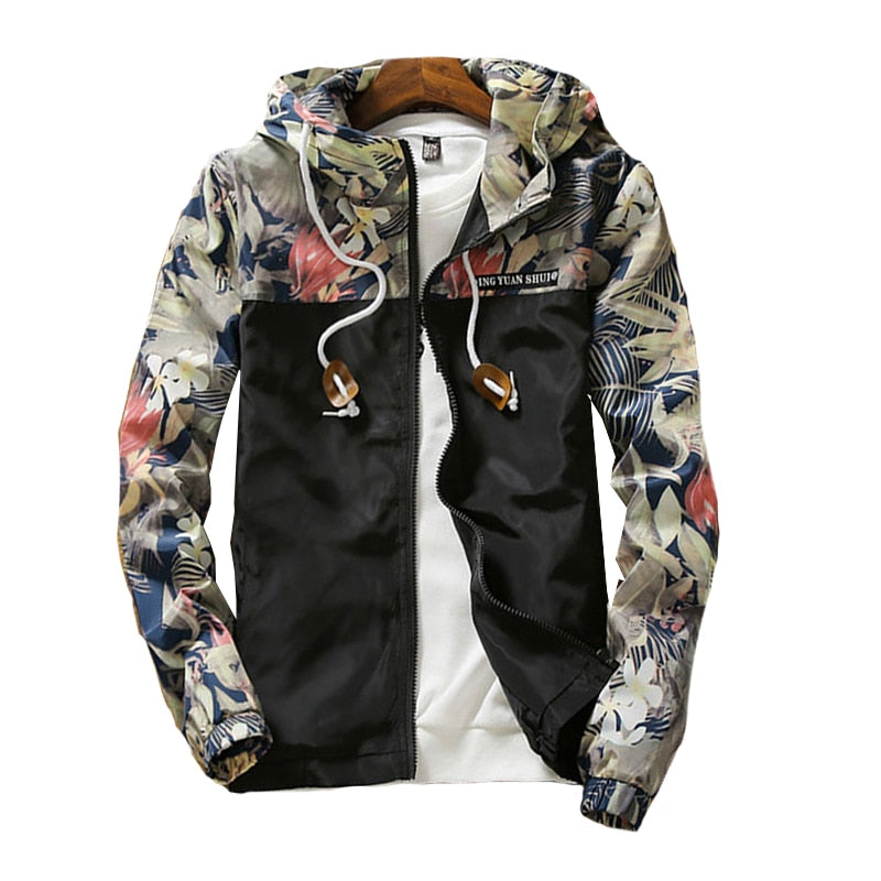 Chaqueta verde militar desigual hombre