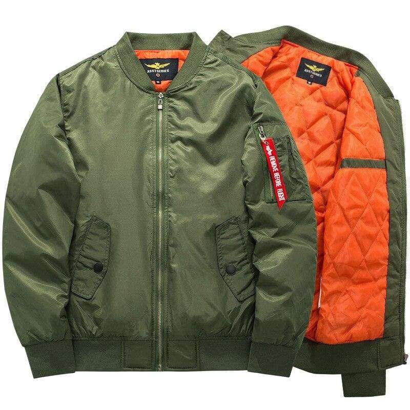 Chaqueta verde militar hombre