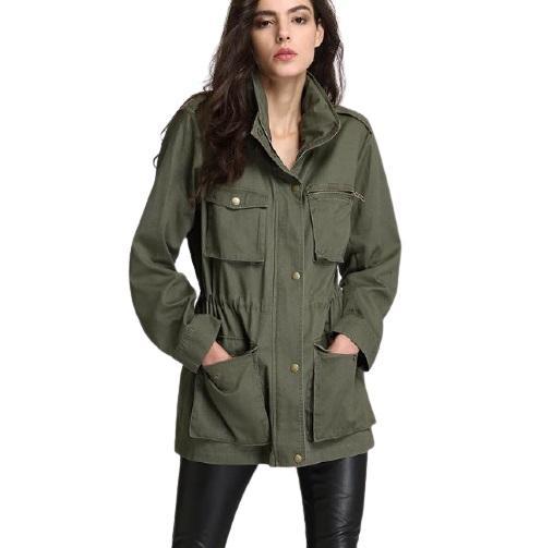 Chaqueta verde militar mujer