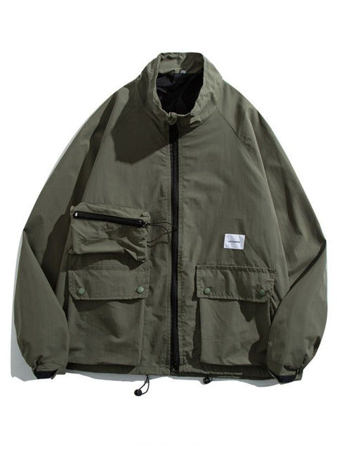 Chaqueta verde militar para hombre