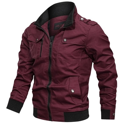 Chaquetas hombre militar rojo