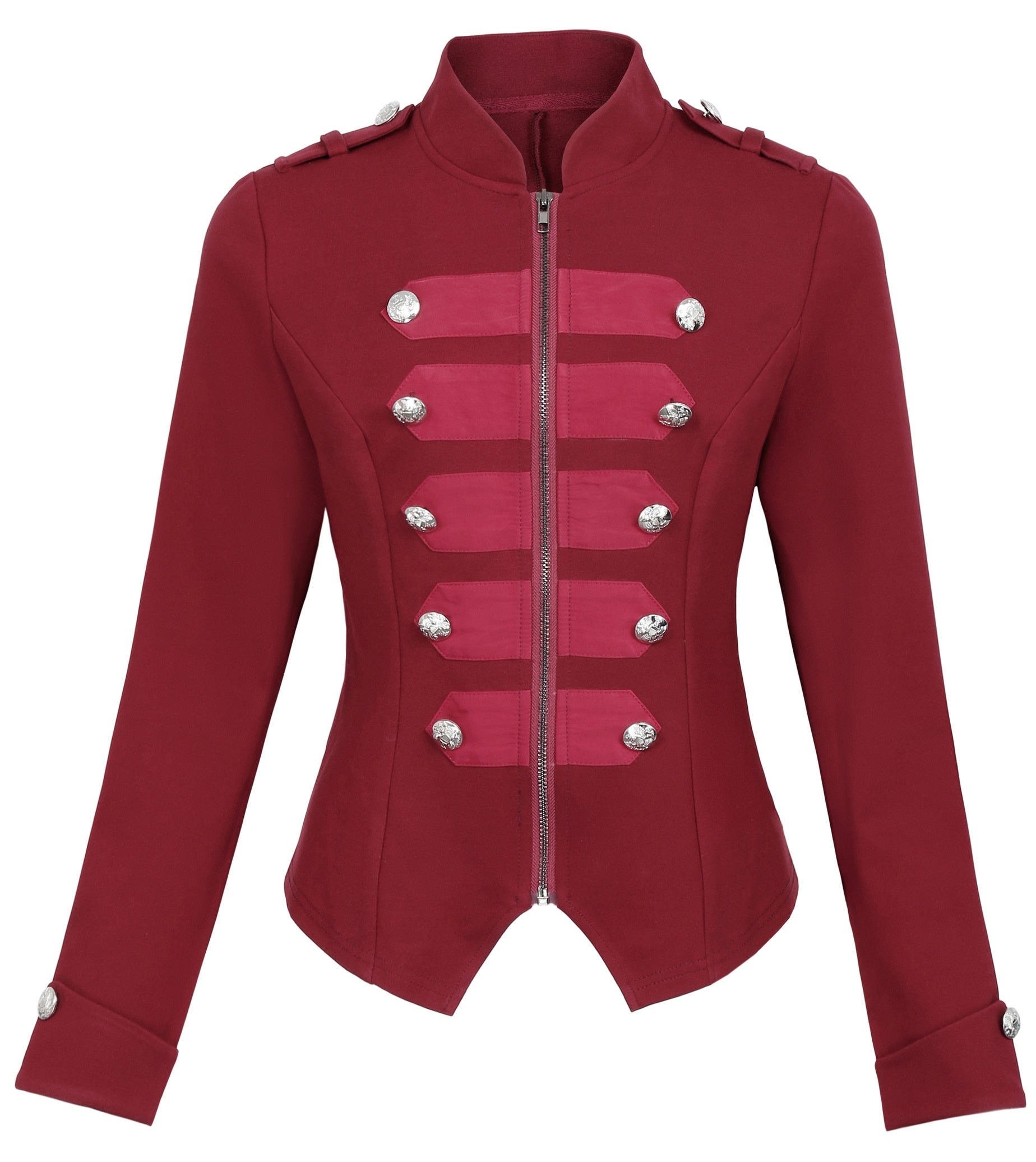 Chaquetas rojas para mujer tipo militar