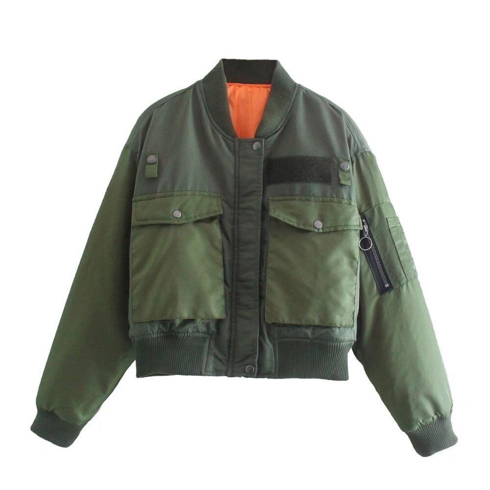 Chaquetas verde milita mujer