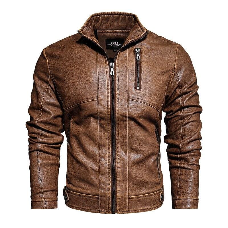 Chaqueton de cuero militar