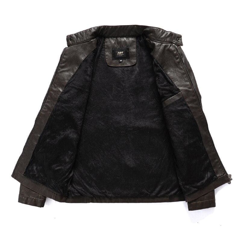 Chaqueton de cuero militar