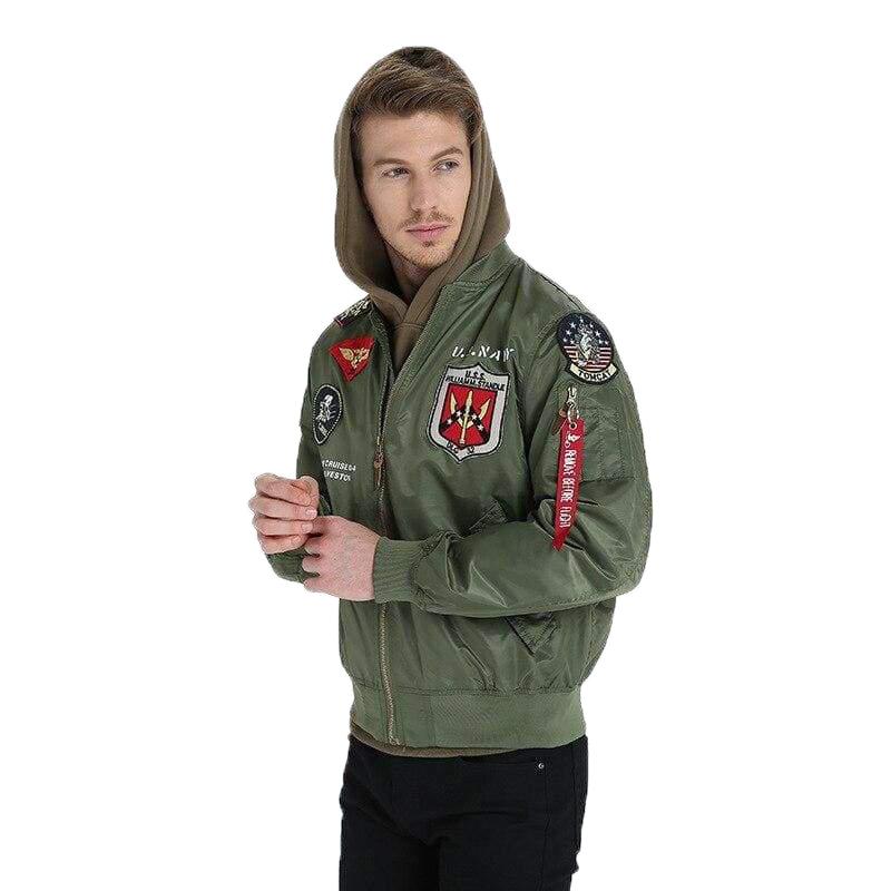 Chaqueton hombre verde militar