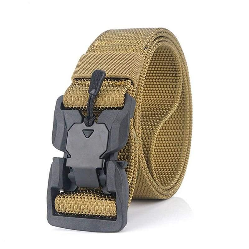 Cinturon marron militar de tela