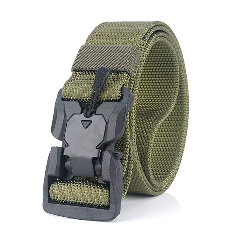 Cinturon marron militar de tela