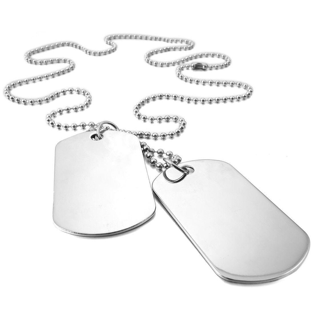 Collar chapa militar plata