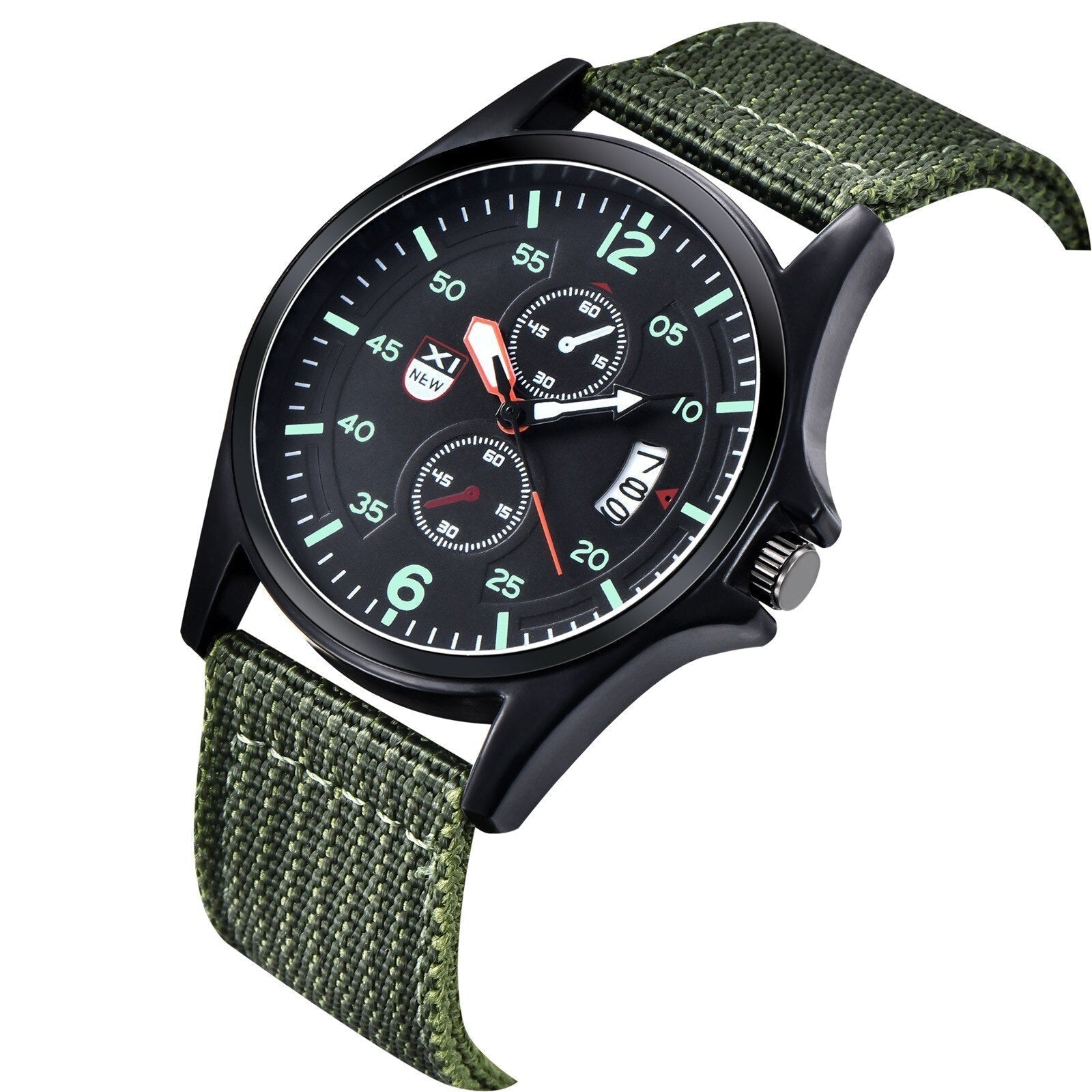 Correas reloj lona verde militar