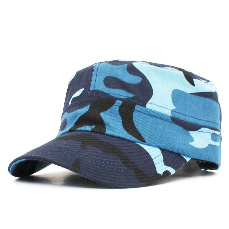 Gorra azul tipo militar