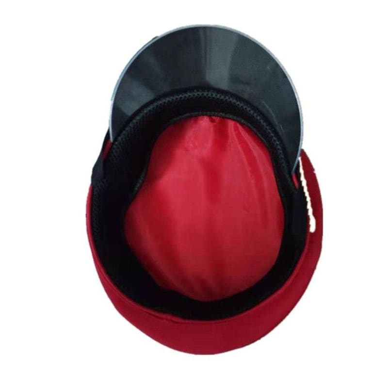 Gorra militar negra roja