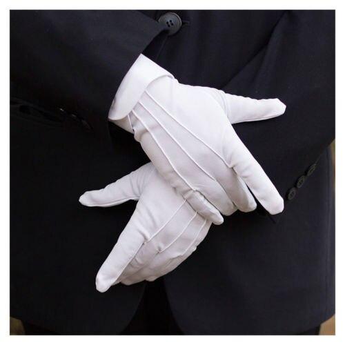 Guantes blancos uniforme militar