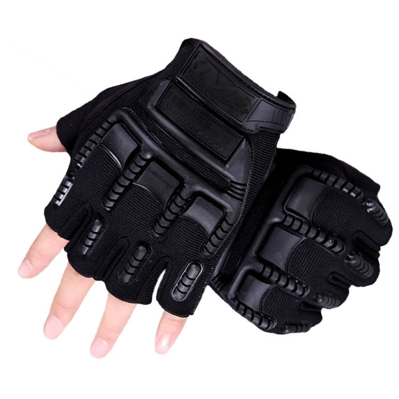 Guantes negros para militares
