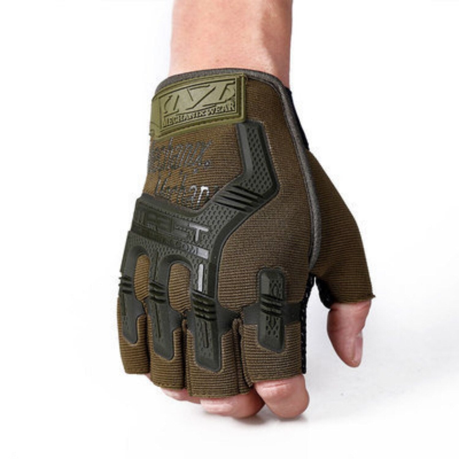 Guantes piel negros militares