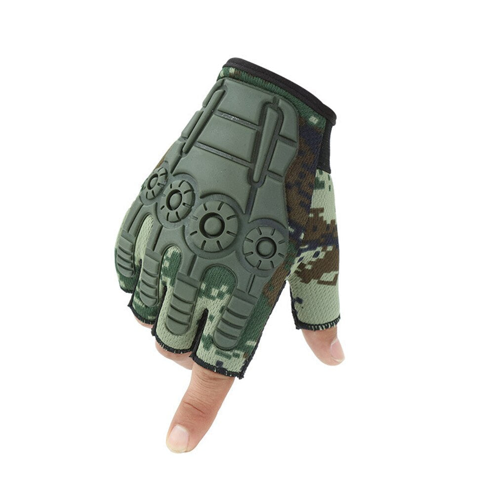 Guantes sin dedos militares hombre