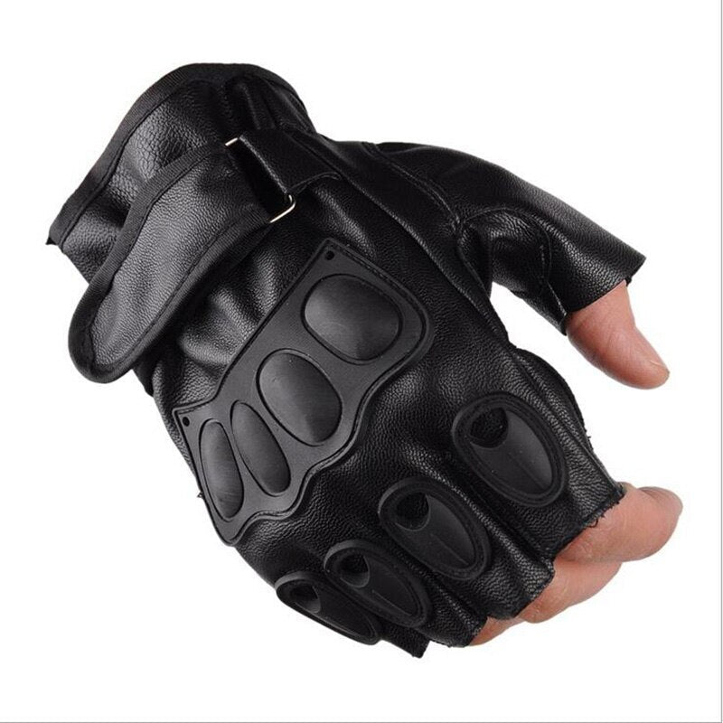 Guantes tacticos de cuero militar