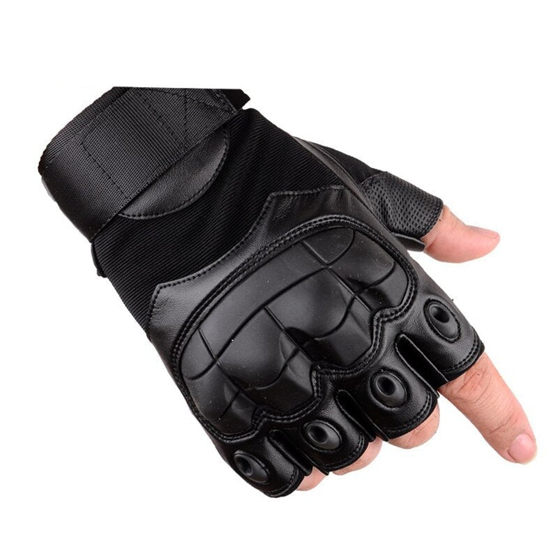 Guantes tacticos militares sin dedos