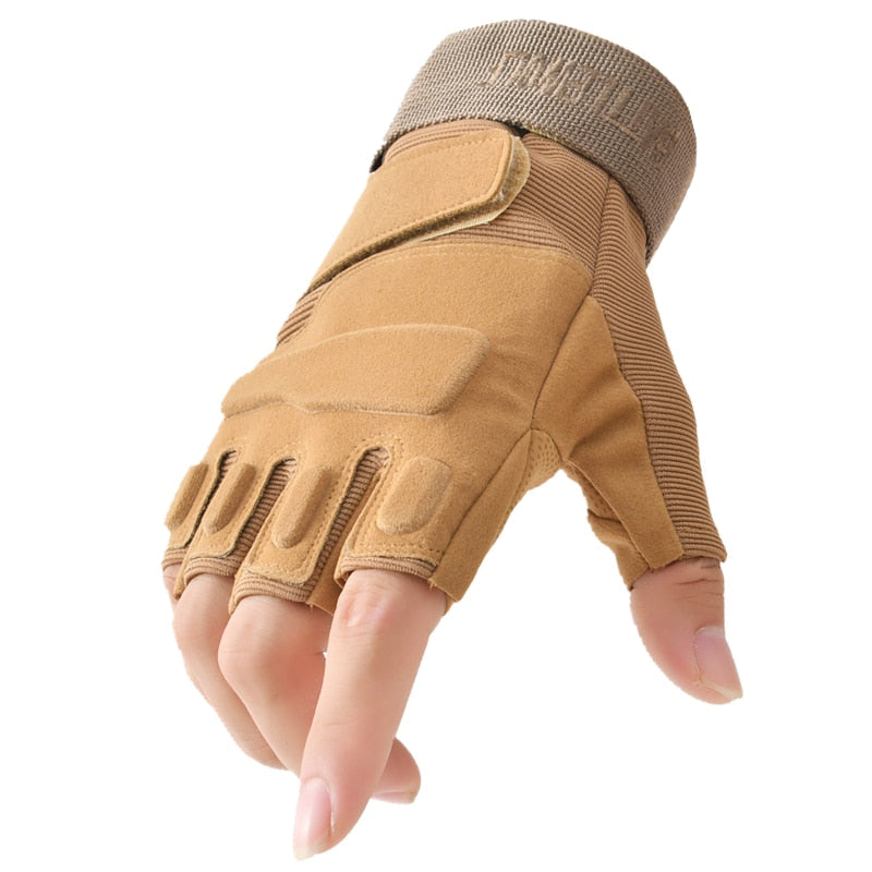 Guantes tácticos militares sin dedos