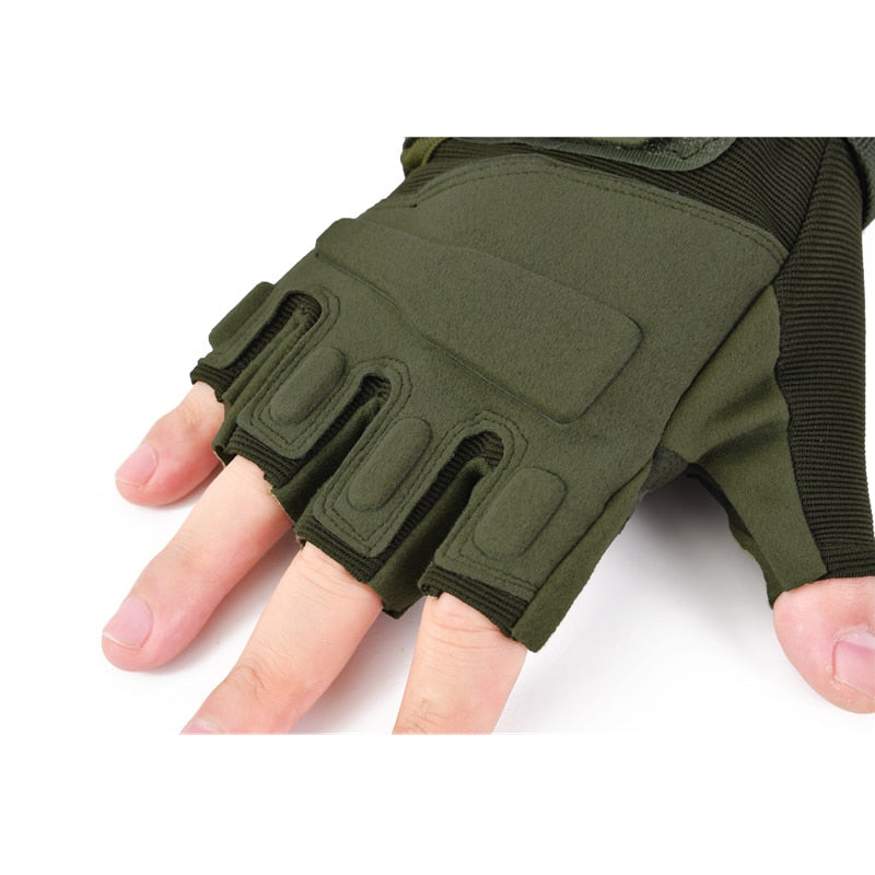 Guantes tácticos militares sin dedos